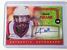 2016 Sage Hit Red Autograph Kendall Fuller Virginia Tech Redskins Chiefs Auto