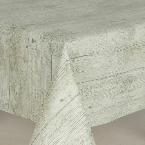 White Wash Beach Drift Wooden Plank Rustic Wood Oak Effect PVC Vinyl Table cloth - Picture 8 of 9