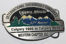WESTERN INTERNATIONAL 2011 SNOWMOBILE BELT BUCKLE Calgary Canada 