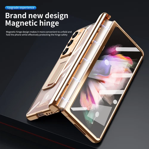 Magnetic Hinge Protector Case Screen Cover For Samsung Z Fold 6/5/4/3 with S Pen - Picture 4 of 69