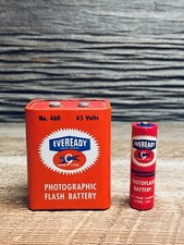 Lot Of Vintage EVEREADY BATTERIES PHOTOGRAPHIC CAMERA PHOTO FLASH 45V 460 AA