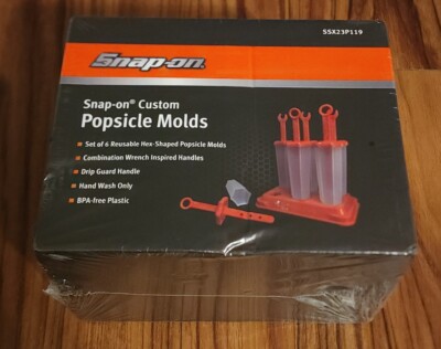 Snap On Tools Custom Popsicle Molds Set Of 6 Hex Shaped Wrench Handle Brand New!