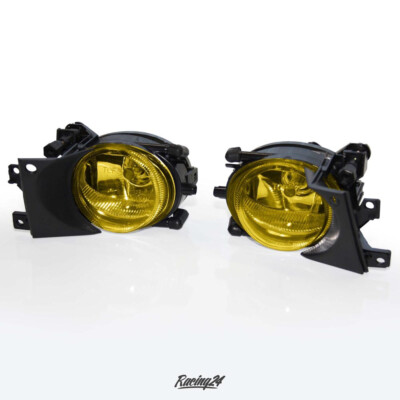 Fog Lights Set Yellow Clear Glass Compatible With BMW 5 Series E39 Sedan Touring