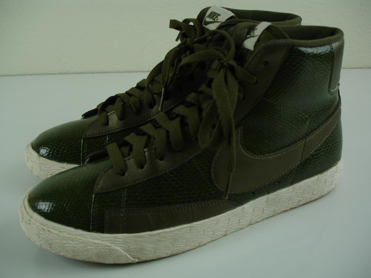 Women's 9.5 M Nike Blazer Mid Snakeskin Leather Green Shoes Women's 9.5 M Nike Blazer Mid Snakeskin Leather Green Shoes