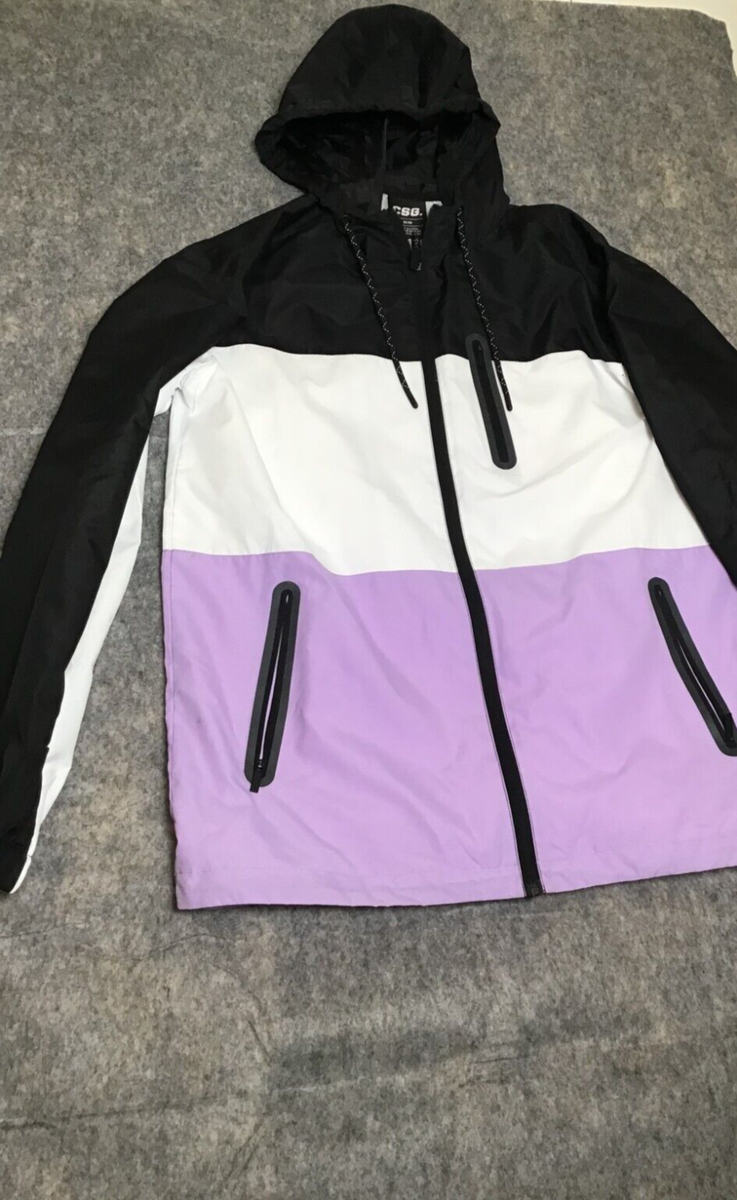 Mens Champs Sports CSG Jacket Zip Purple , Black & White