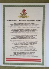 Duke Of Wellington's Regiment Poem