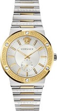 Versace VEVI00320 Greca Logo gold silver Stainless Steel Men's Watch NEW