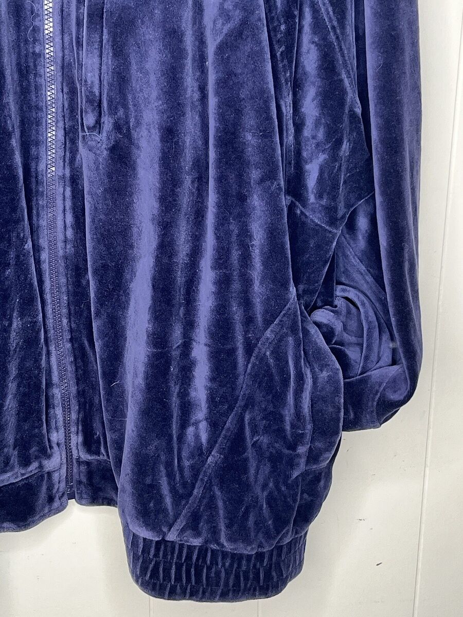 SEAN JOHN Vintage Track Jacket, Mens XXL, Blue Velour SEAN JOHN Vintage Track Jacket, Mens XXL, Blue Velour