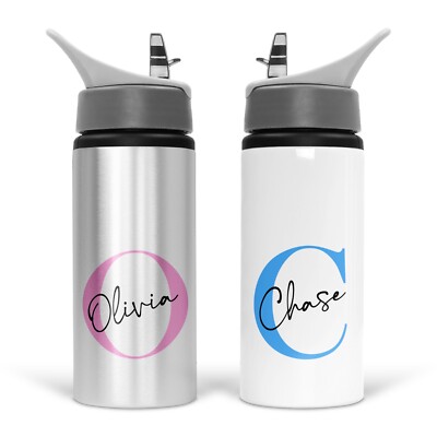 Personalisierte Trinkflasche Schule Sport Getränk Auslaufsicher Auslaufsicher Initialen Name