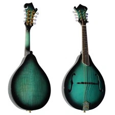 8 String Acoustic F-Style Mandolin With F Holes Green