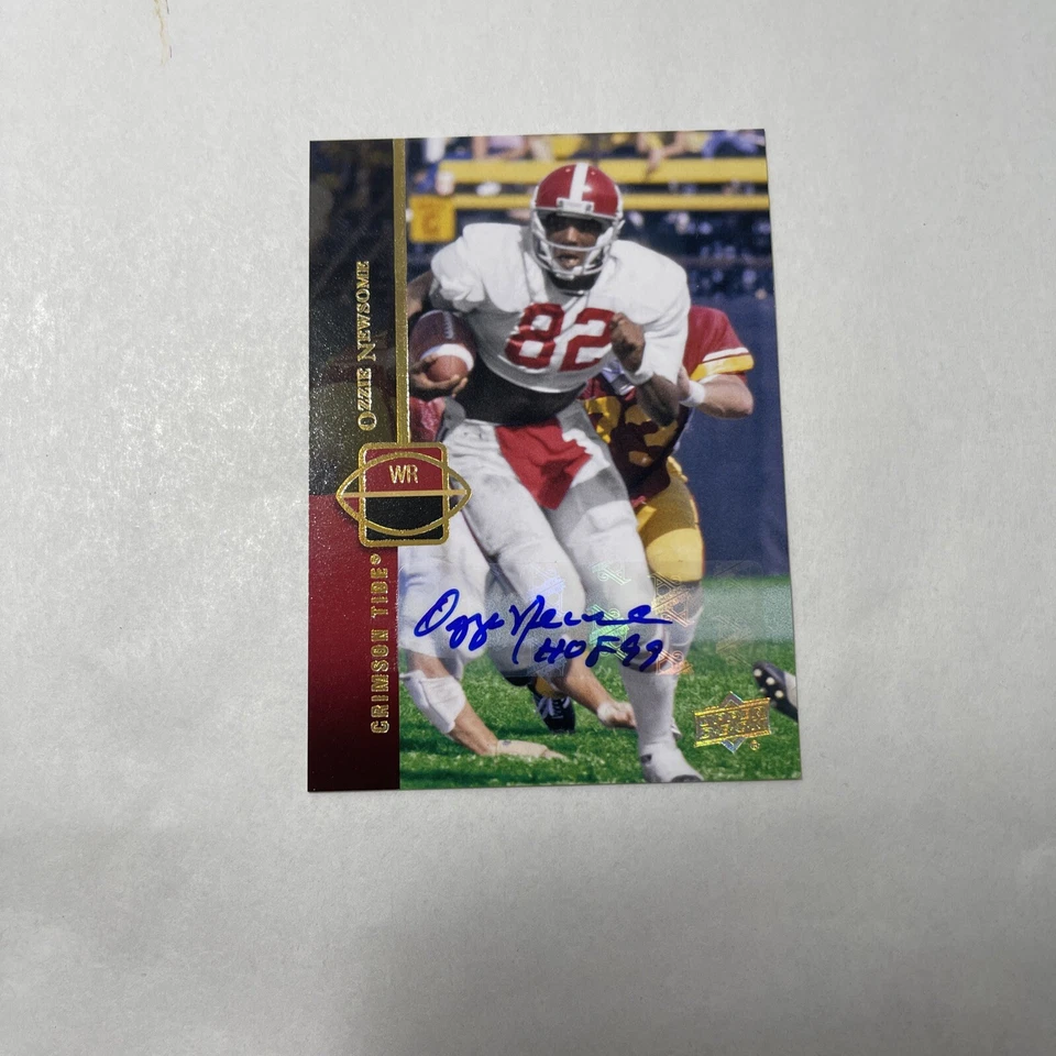 2014 Upper Deck Tribute Card #94-26 Ozzie Newsome auto HOF Alabama Crimson Tide - Image 3 of 4