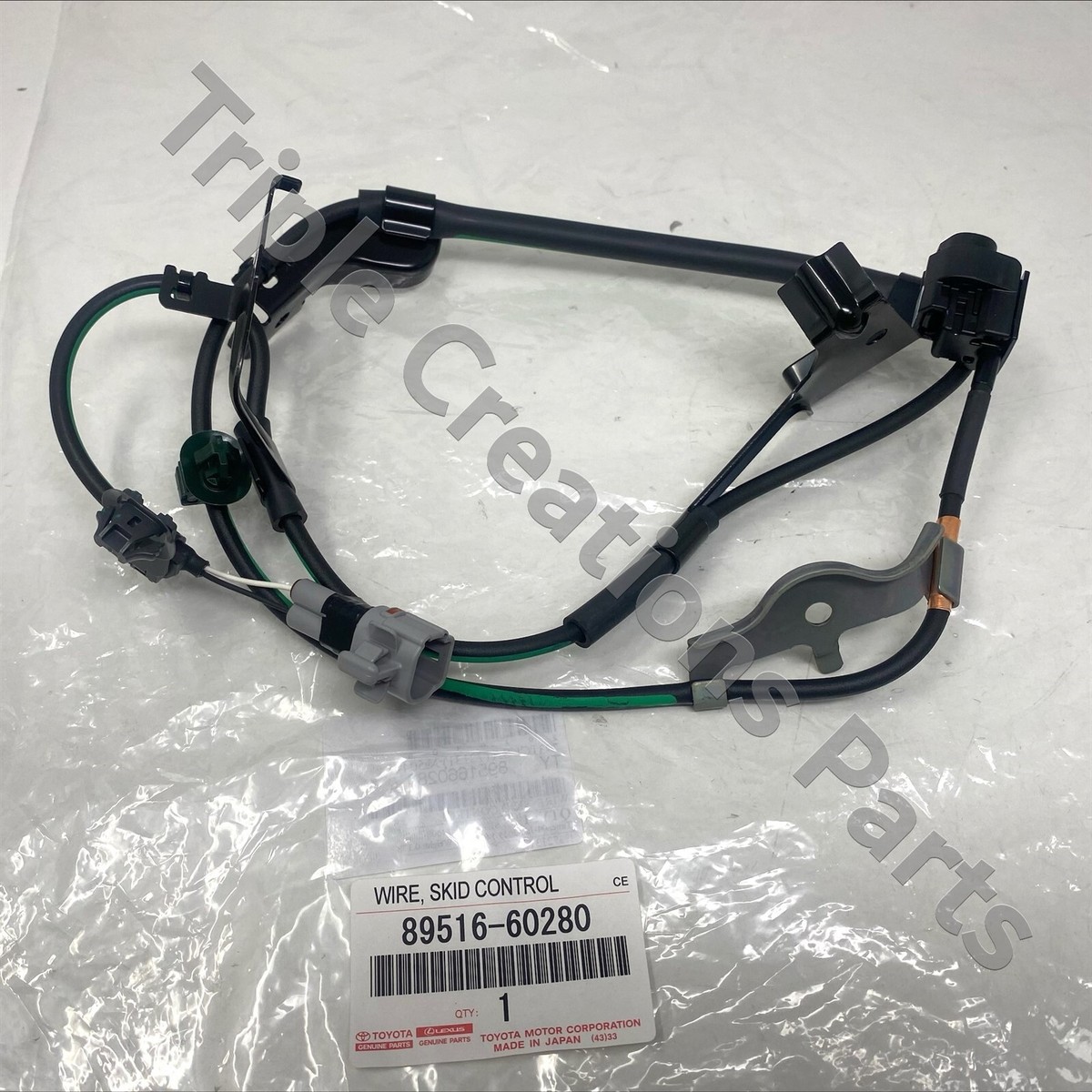 TOYOTA GENUINE 89516-60280 WIRE, SKID CONTROL SENSOR OEM