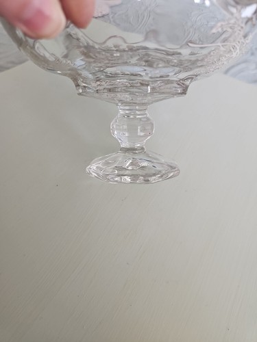 Vintage Silver City Flanders Glass Candy Dish/Bowl, Silver Trim/Poppy Flowers - Picture 7 of 7