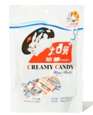 White Rabbit Creamy Milk Chewy Candy Rice Paper Wrapper Milk Candy 