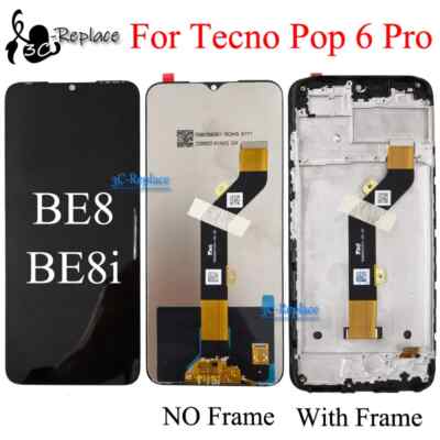 6.56 Inch For Tecno Pop 6 Pro BE8 BE8i  LCD Display Touch Screen Assembly