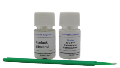 Lackstift Set geeignet für VW / Audi, LC5F BLUEGRAPHIT Metallic +Klarlack   C5F