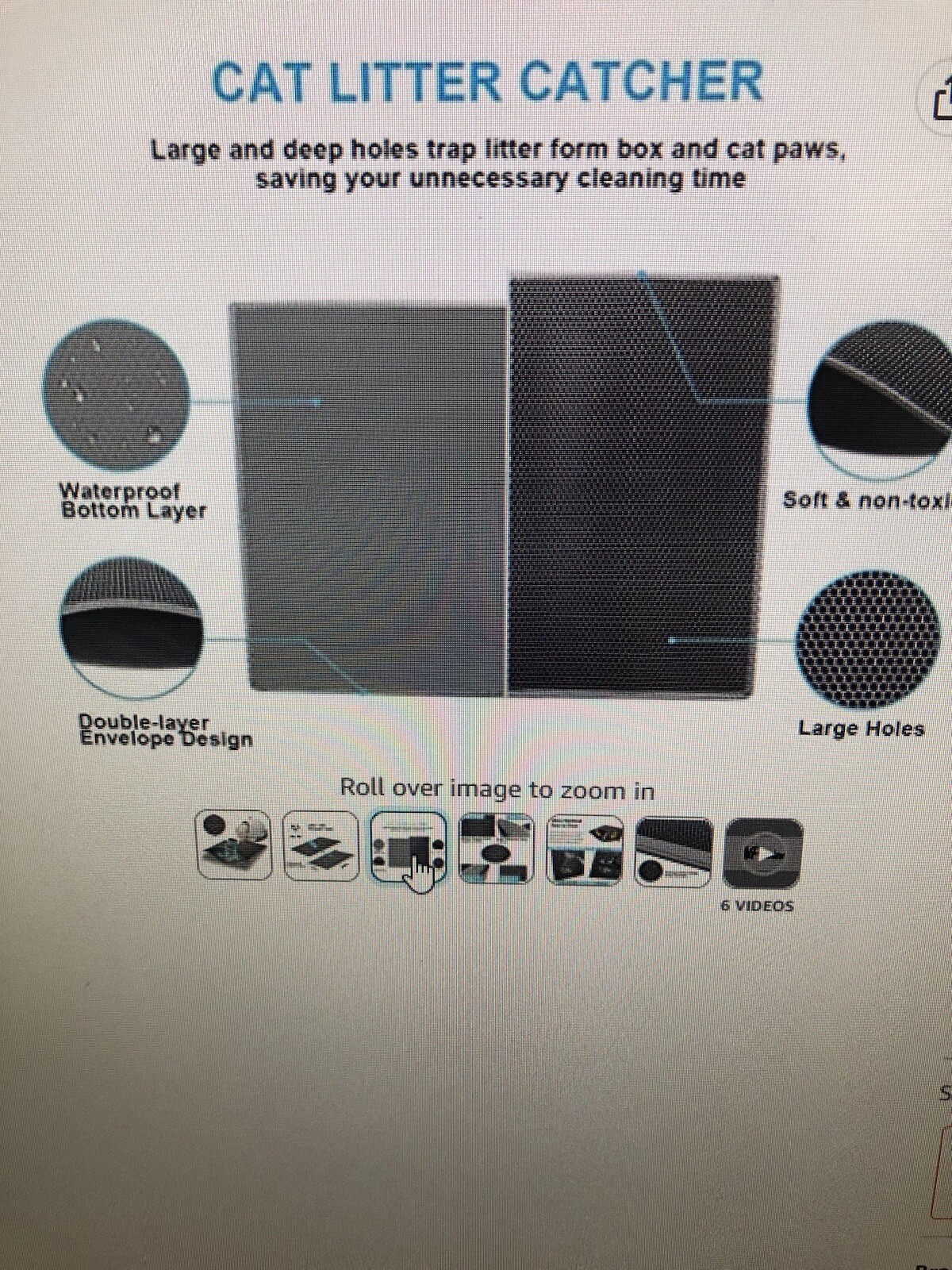 Vibrant Life 2Layer Sifting Cat Litter Mat, Black, 21.3" X 14" eBay