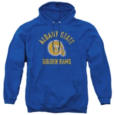 Albany State Adult Pullover Hoodie Golden Rams Logo, Royal Blue, S-3XL
