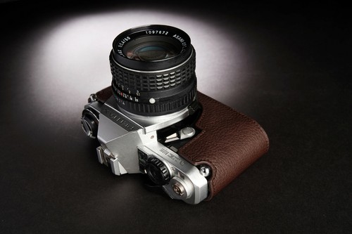Funda protectora de cuero genuino con media cámara para Pentax ME Super MV-1 - Imagen 6 de 21