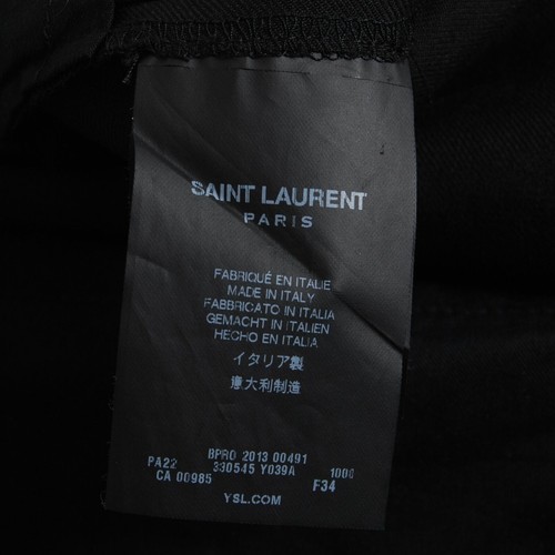 Yves Saint Laurent Women Pants Black Wool Slim Skinny Chinos Trousers Size XS - Picture 6 of 7