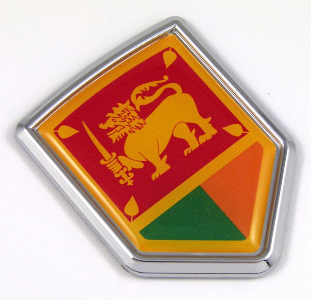 Sri Lanka Flag Car Auto Chrome Emblem 3D Decal Bumper Sticker eBay