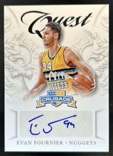 2012-13 Panini Crusade Evan Fournier Quest Auto Autograph Rookie RC #74 Nuggets