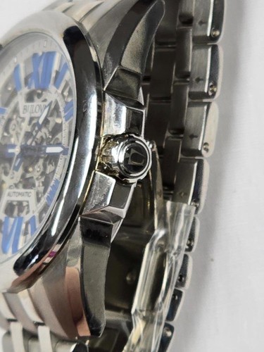 Bulova Automatic Skeleton 96A187 Men's Stainless Steel Watch - Picture 20 of 20