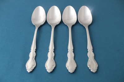 Oneida DOVER GLOSSY Teaspoons (Set of 4) 18/10 Stainless Vietnam NEW 6''