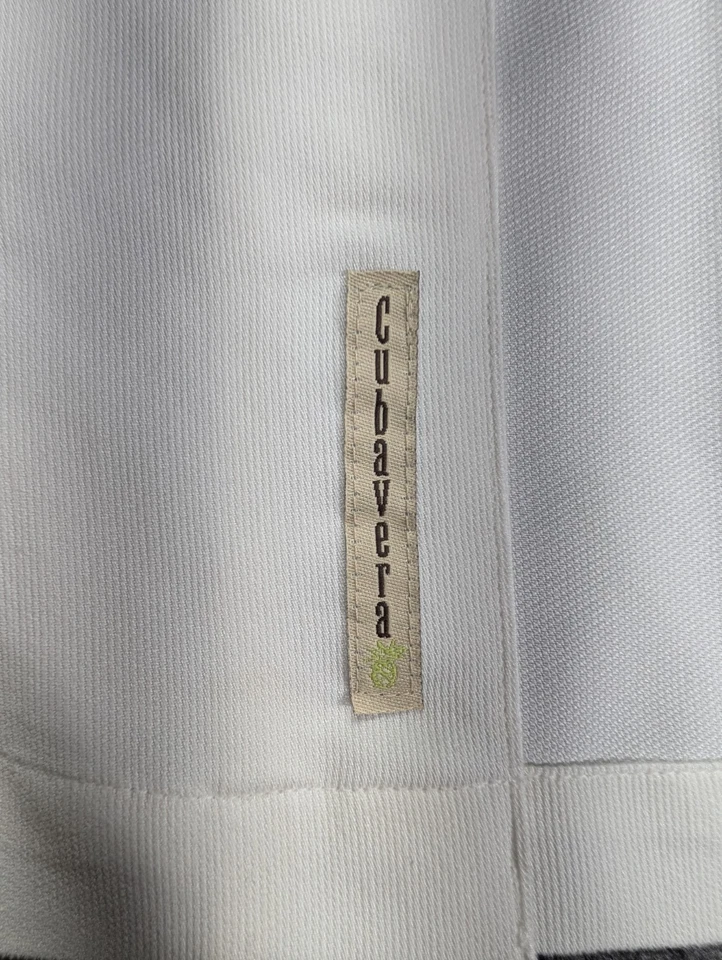 Рубашка мужская Cubavera L мартини музыкальные ноты вышитая лагерь боулинг белая черная - Изображение 4 из 4