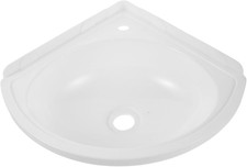 Lavandino Angolare Da Parete Triangolare Piccolo Bianco Sospeso per Bagno Lavabo