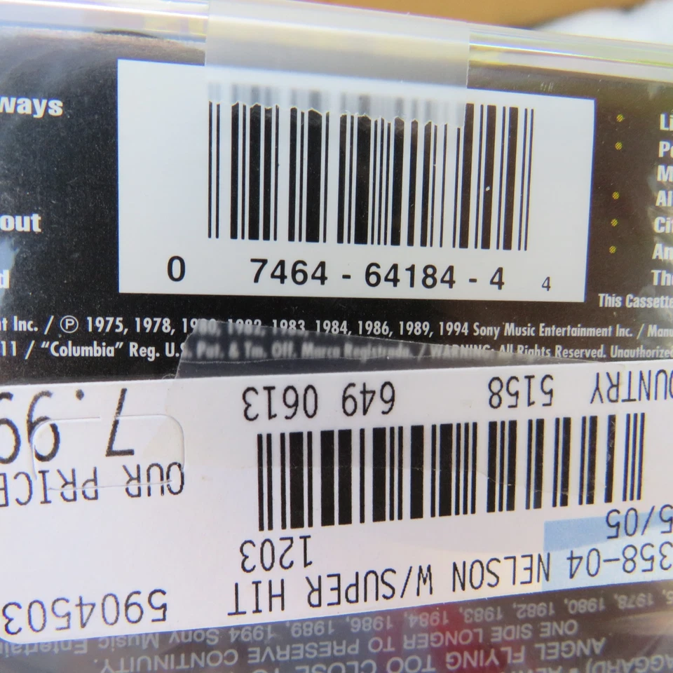 Willie Nelson Super Hits Cassette Tape New Sealed- Hype- Sticker - Image 4 of 4