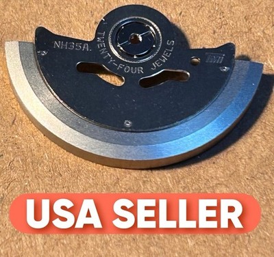 NH35 36 34 70 Silver watch rotor For NH movement, oscillating weight bumper