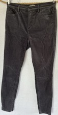 Loft Gray Corduroy High Rise Skinny Pants Size 6 Womens