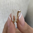 1.4ct Round Band Ring Yellow Gold 14K Labcreated Diamond F/VS — photo 3
