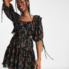 ASOS Black Forest Fairy Cutout Dress