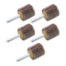 5 Pack 1" x 1" x 1/4" 60 Grit Aluminum Oxide Shank Mounted Flap Wheels