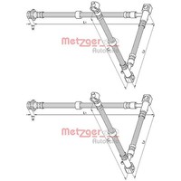 2X Metzger BremsschlÄUche Vorne Links Rechts Passend FÜR Nissan Primera