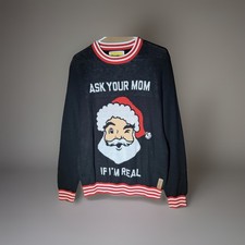 Men's Tipsy Elves Santa Ugly Christmas Sweater Size M Runs Large 