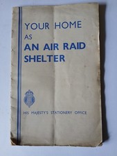 WW2 Your Home As An Air Raid Shelter booklet. ARP booklet. WW2 booklet.