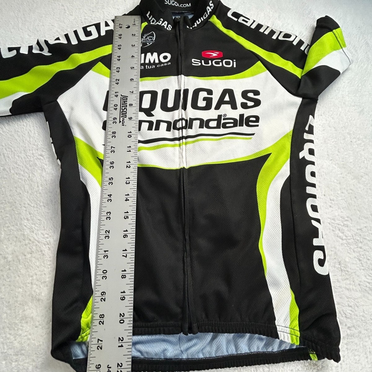 Sugoi Liquigas Cannondale Cycling Jersey Mens Small Black Green
