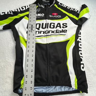 Sugoi Liquigas Cannondale Cycling Jersey Mens Small Black Green