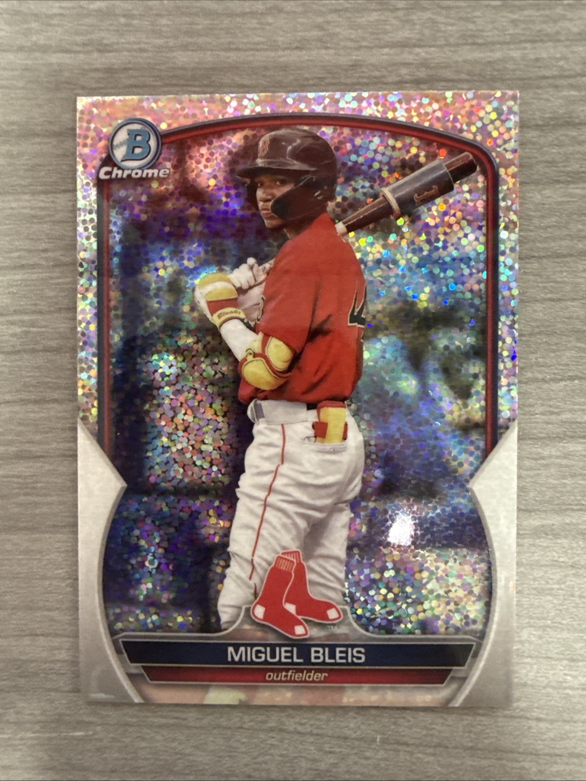 2023 Bowman Chrome Prospects Miguel Bleis Speckle Refractor /299 #BCP-223