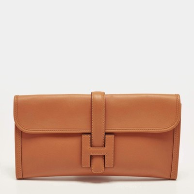 エシレ Hermes Jige Elan 29 Orange Swift Leather Clutch | eBay