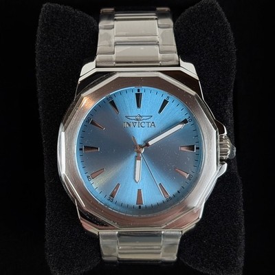 Invicta Speedway Dominus Men's 42mm Watch Silver Tone Blue Dial Quartz 48912 NEW