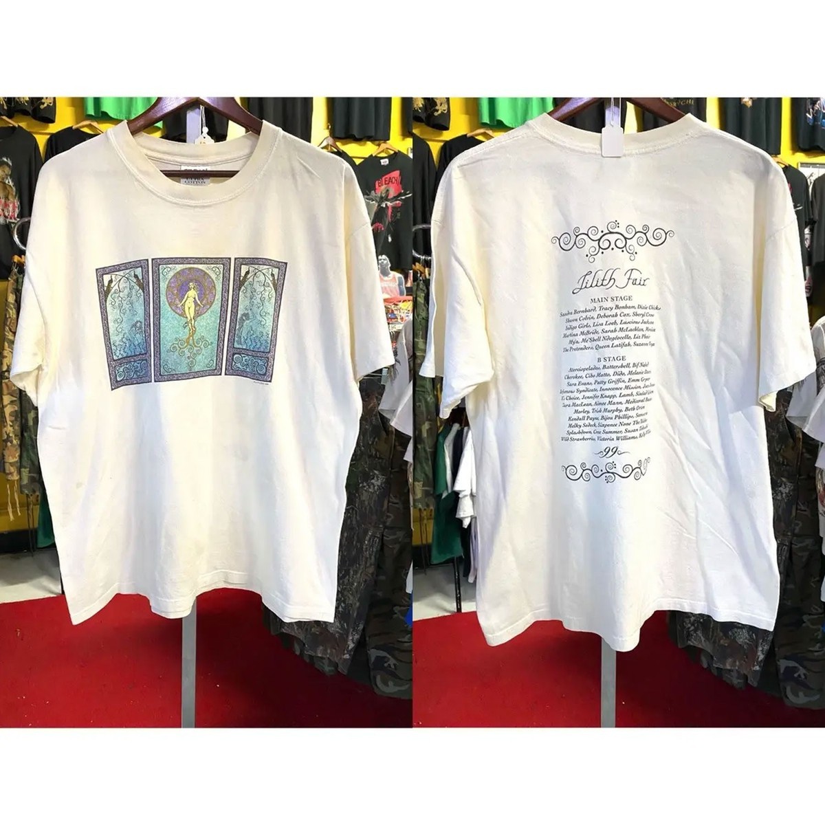 Rare Vintage 1999 Lilith Fair Shirt Double Sided S-3XL White | eBay