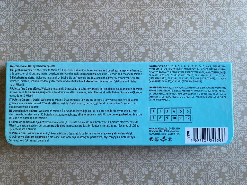 Essence Welcome To MIAMI Eyeshadow Palette 12 Colors NEW 8.5 - Image 2 of 3