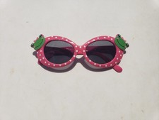 Girls Gymboree Sunglasses Size 2 3 4 Bright Tulip Pink Frog Polka Dot Vintage