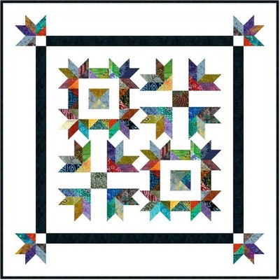 TANAMERAH - New Batik Pre-cut Quilt Kit -All Sizes -by Quilt-Addicts - USA only