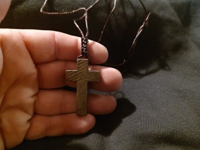 Nostalgic Wooden Cross Necklace With Lanyard,  Very Solid And Won't Fade