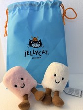 AUTHENTIC New Jellycat Amuseables Pink  White Marshmallows With Free Dust Bag